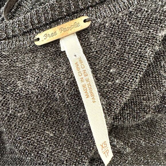 Free People black glitter button cardigan - Picture 12 of 13